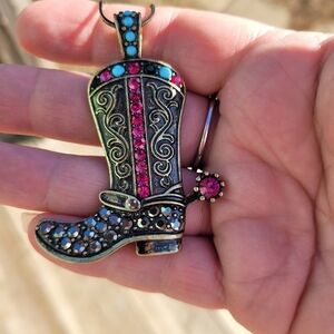 Cowboy Boot Necklace